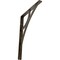 Ekena Millwork Galveston Wrought Iron Bracket, (Single center brace), Antiqued Pale Gold 1 1/2"W x 12"D x 15"H BKTM01X12X15SGLAPG - alternate 1